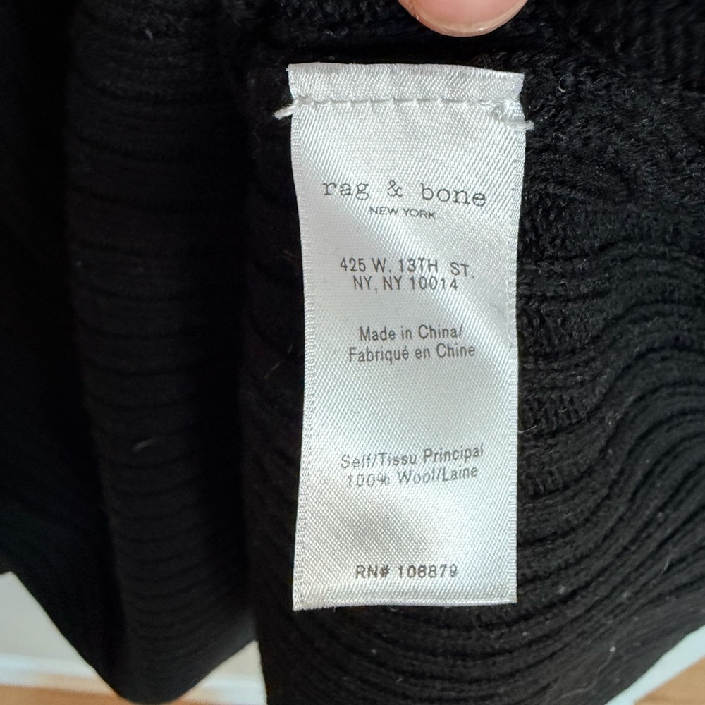 Rag & Bone Black Wool Sweater – Size Medium - Picture 4 of 4
